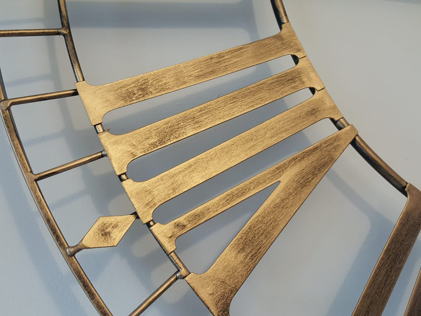 88cm Extra Large Skeleton Wall Clocks - Metal - Rustic Gold - Contemporary Wall Clock - Wall Art - Silent Clock